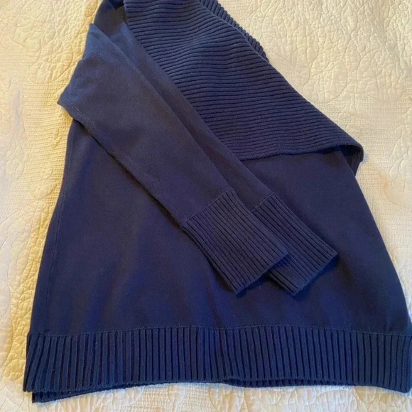 Inc blue open front long sleeve cardigan with collar size medium. - Picture 2 of 5